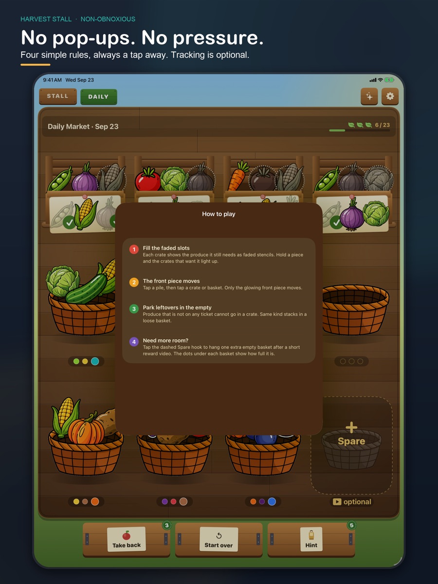 Harvest Stall on iPad, screenshot 3
