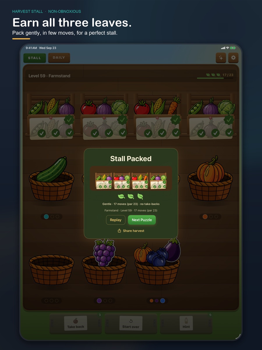 Harvest Stall on iPad, screenshot 4