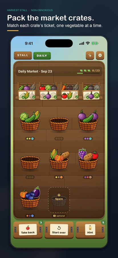 Harvest Stall on iPhone, screenshot 1
