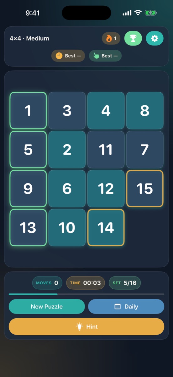 Slide Puzzle iPhone 1
